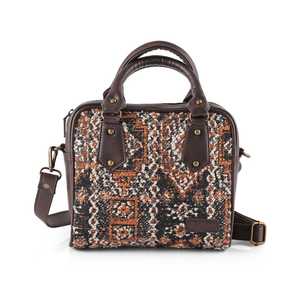 Rudhira Damask Print Satchel bag